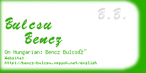 bulcsu bencz business card